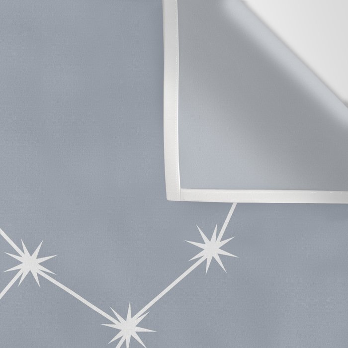 Virgo Zodiac Star Constellation Line Art Blue Grey Wall Tapestry Gallery Image 3