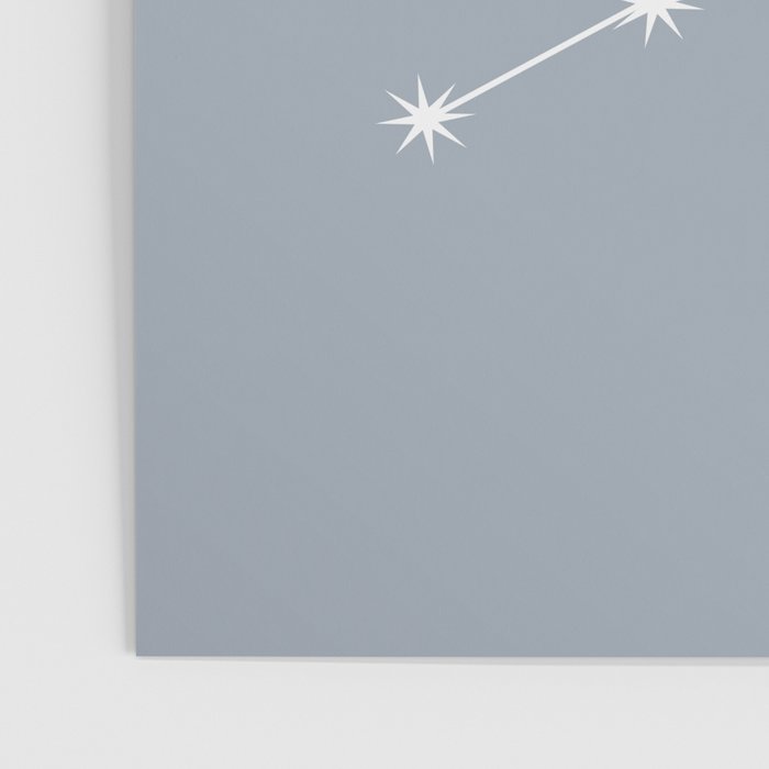 Virgo Zodiac Star Constellation Line Art Blue Grey Poster Gallery Image 3