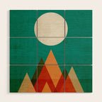 Full moon over Sahara desert Wood Wall Art Gallery Image 1