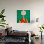 Full moon over Sahara desert Wood Wall Art Gallery Image 2
