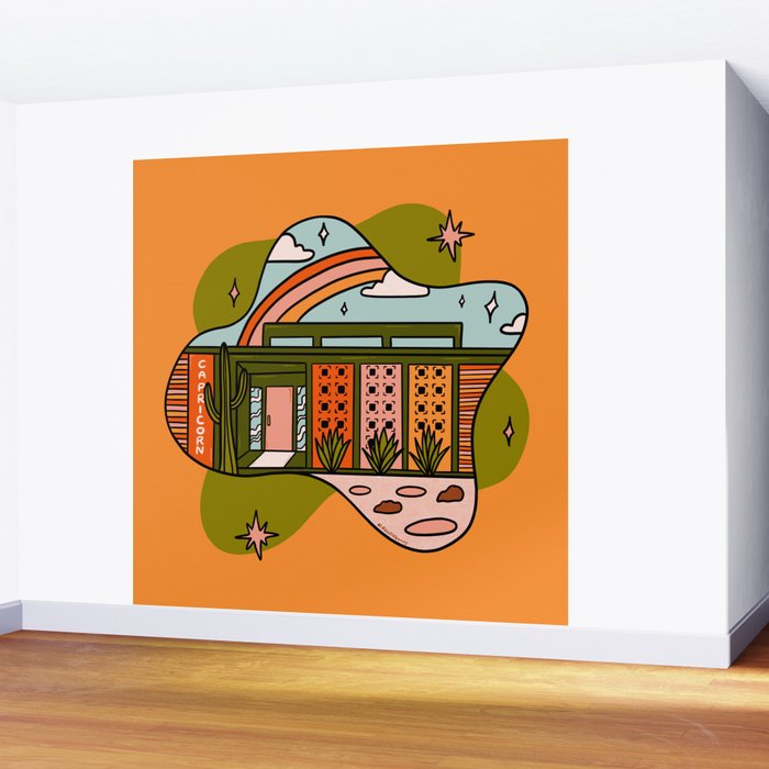 Capricorn Mid Century House Wall Mural Gallery Image 2