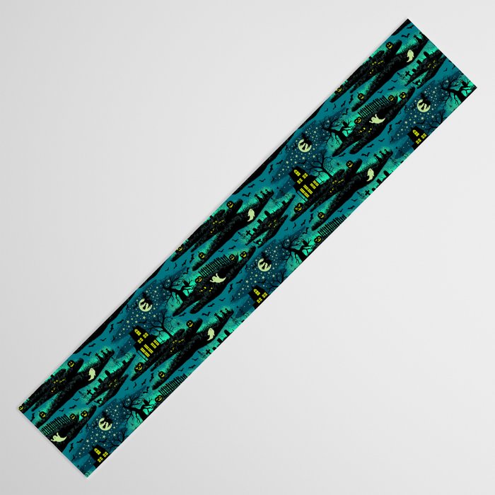 Halloween Night - Fox Fire Green Table Runner Gallery Image 3