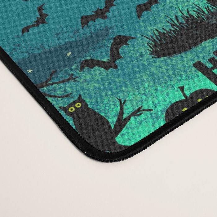 Halloween Night - Fox Fire Green Desk Mat Gallery Image 4