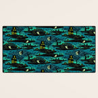 Halloween Night - Fox Fire Green Desk Mat Gallery Image 3