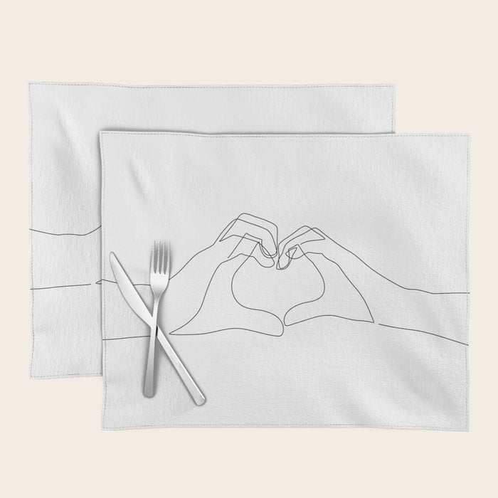 Hand Heart Placemat Gallery Image 1