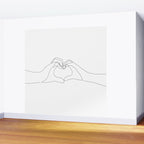 Hand Heart Wall Mural Gallery Image 2
