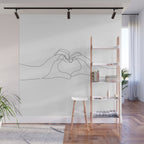 Hand Heart Wall Mural Gallery Image 1