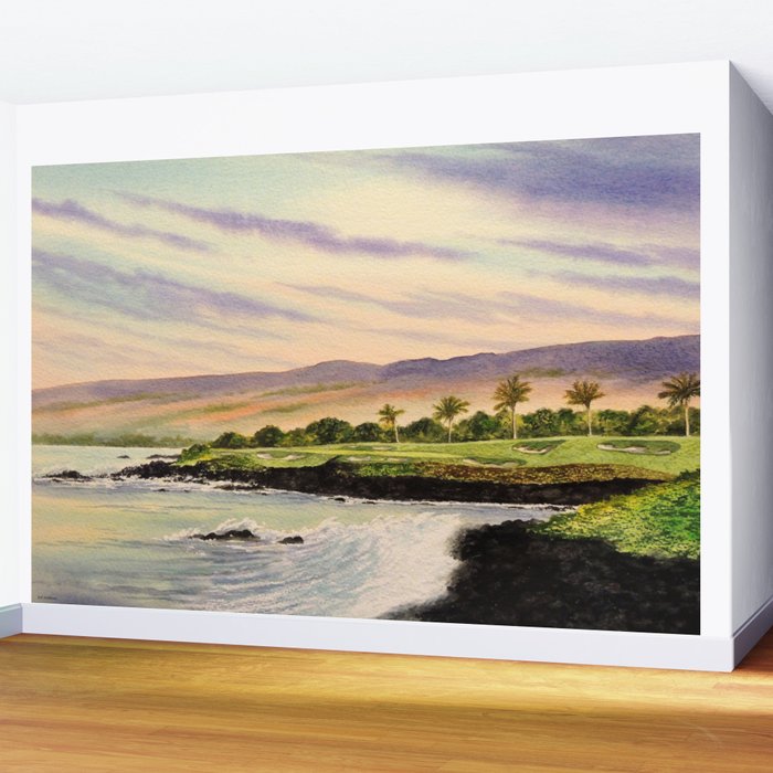 Mauna Kea Golf Course Hawaii Hole 3 Wall Mural Gallery Image 2