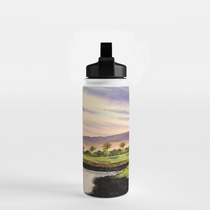 Mauna Kea Golf Course Hawaii Hole 3 Water Bottle Gallery Image 2