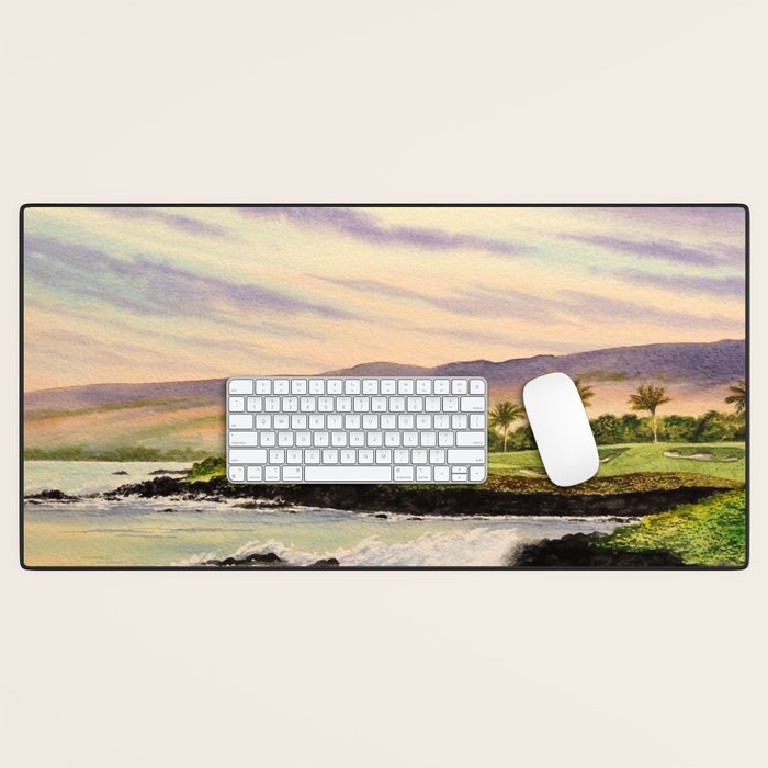 Mauna Kea Golf Course Hawaii Hole 3 Desk Mat Gallery Image 1