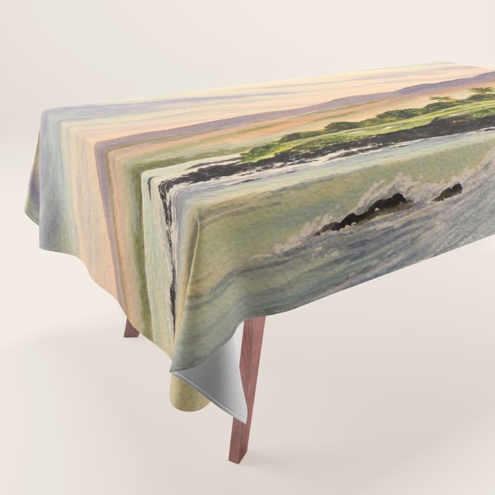 Mauna Kea Golf Course Hawaii Hole 3 Tablecloth Gallery Image 1