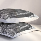 Beverly Hills Hotel, California black and white photograph / black and white photography Pillow Sham Gallery Image 3