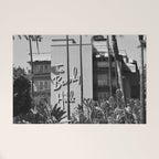 Beverly Hills Hotel, California black and white photograph / black and white photography Welcome Mat Gallery Image 1