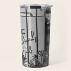 Beverly Hills Hotel, California black and white photograph / black and white photography Travel Mug Gallery Image 1