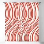 Wavy Stripes I - Red & White Candy Cane Window Curtain Gallery Image 5