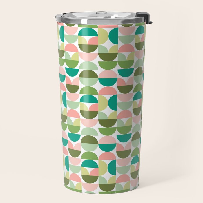 Mod Geometrics | Green Travel Mug Gallery Image 2