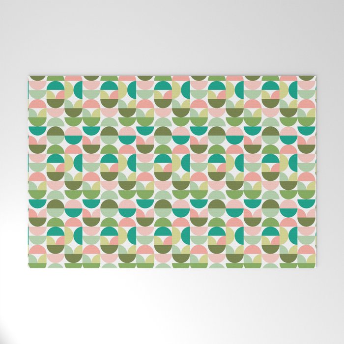 Mod Geometrics | Green Welcome Mat Gallery Image 1