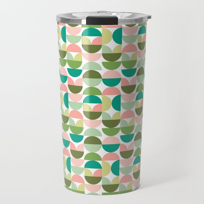 Mod Geometrics | Green Travel Mug Gallery Image 1
