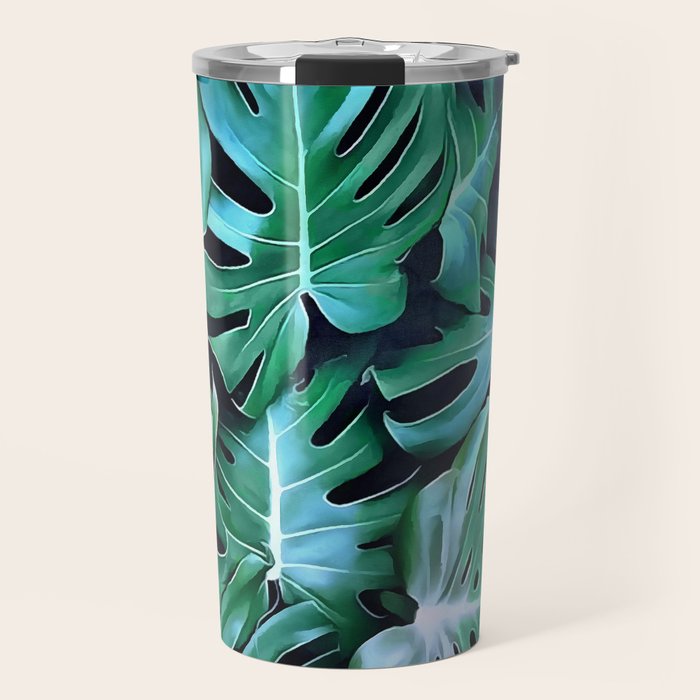 Monstera leaves Travel Mug Gallery Image 1