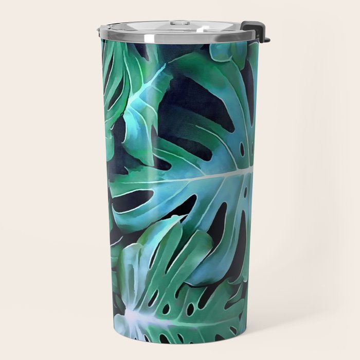 Monstera leaves Travel Mug Gallery Image 2