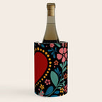 Heart with flolk flowers Wine Chiller Gallery Image 3
