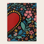 Heart with flolk flowers Notebook Gallery Image 4