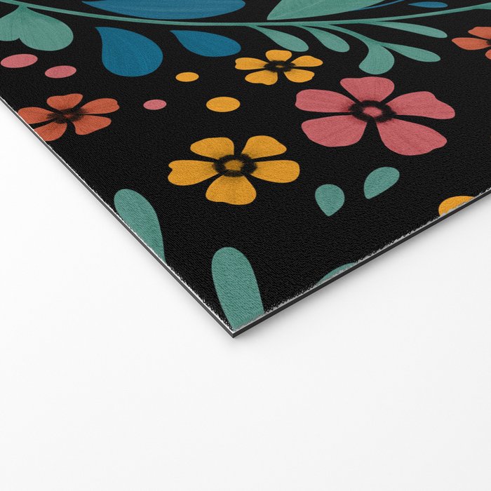 Heart with flolk flowers Welcome Mat Gallery Image 2
