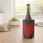 Heart with flolk flowers Wine Chiller Gallery Image 4