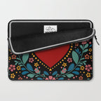 Heart with flolk flowers Laptop Sleeve Gallery Image 2