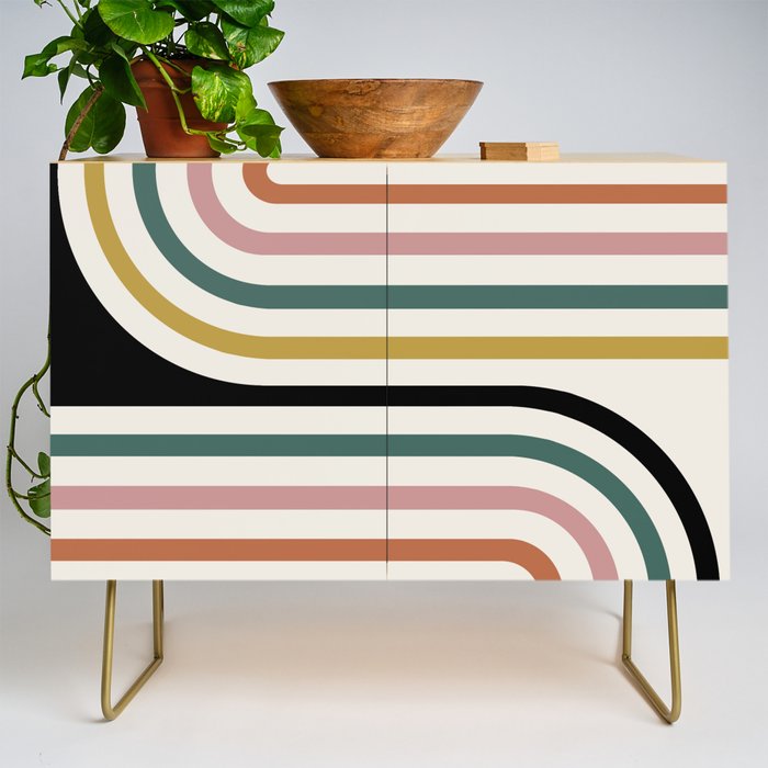 Bold Curvature Stripes IX Credenza Gallery Image 1