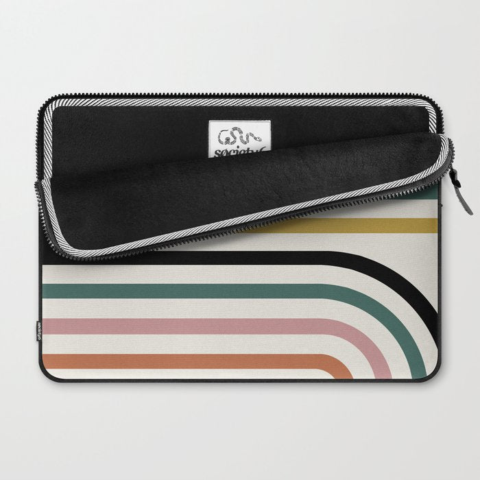 Bold Curvature Stripes IX Laptop Sleeve Gallery Image 2
