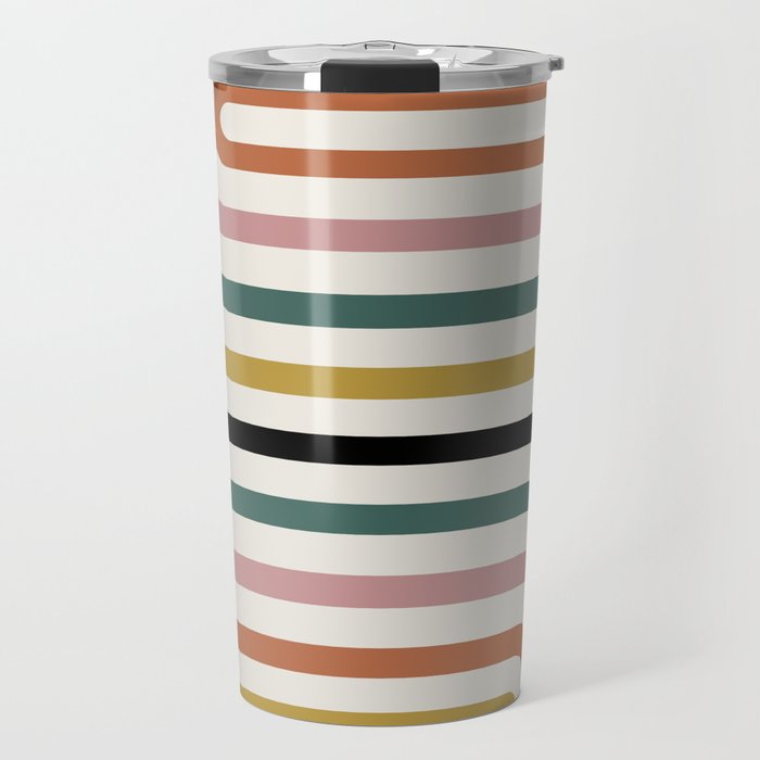 Bold Curvature Stripes IX Travel Mug Gallery Image 1