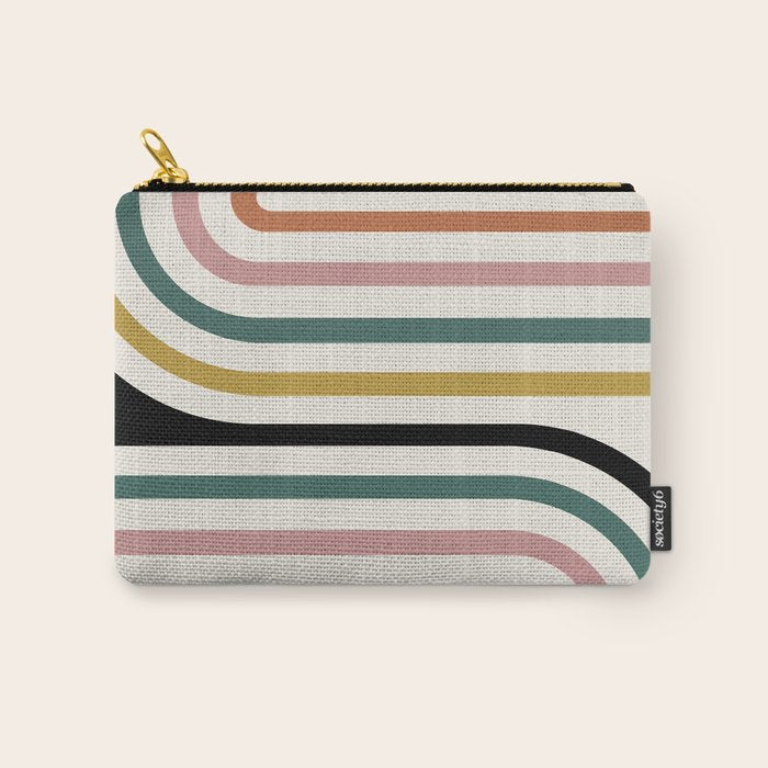 Bold Curvature Stripes IX Carry All Pouch Gallery Image 1