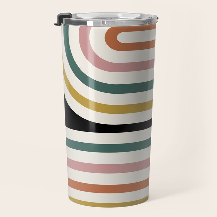Bold Curvature Stripes IX Travel Mug Gallery Image 3