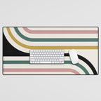 Bold Curvature Stripes IX Desk Mat Gallery Image 1