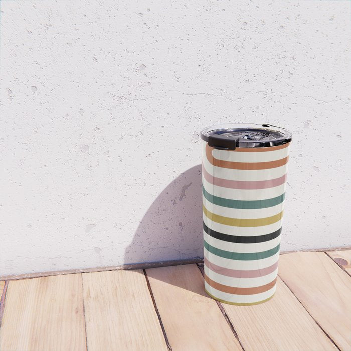 Bold Curvature Stripes IX Travel Mug Gallery Image 4