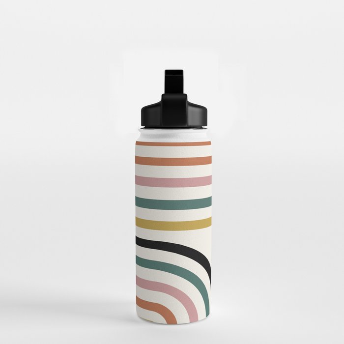 Bold Curvature Stripes IX Water Bottle Gallery Image 2