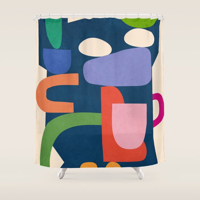 Modern Abstract Art 40 Shower Curtain Gallery Image 1