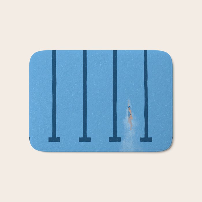 Swimming Is Life Bath Mat Gallery Image 1