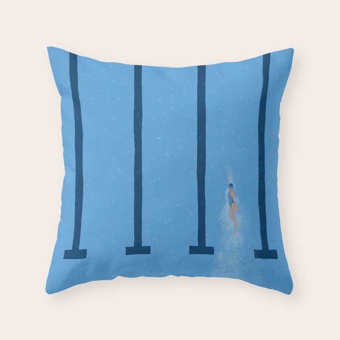 Swimming Is Life Throw Pillow Gallery Image 6