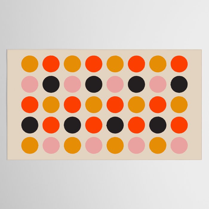 Retro Bauhaus Dots | 70s European Pattern Tablecloth Gallery Image 2