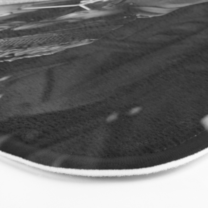 Sweet little boy and girl sharing a drink vintage funny humorous black and white photograph Bath Mat Gallery Image 3
