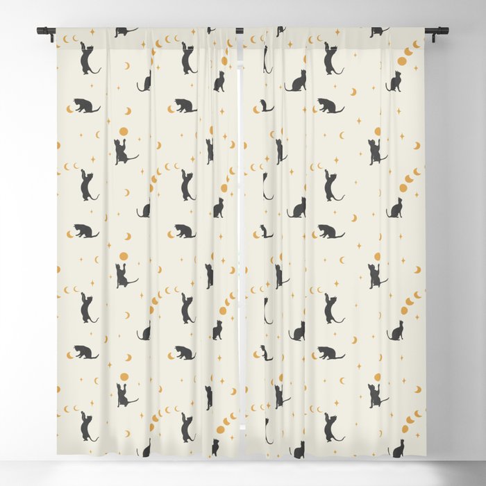 Cat and Moon 1 Window Curtain Gallery Image 5