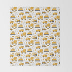 Construction Trucks Throw Blanket Gallery Image 2