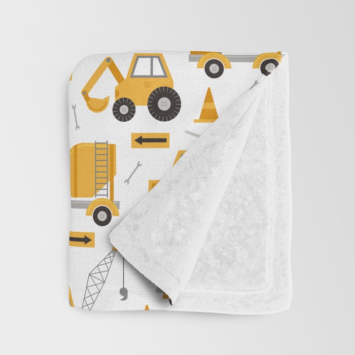 Construction Trucks Throw Blanket Gallery Image 3