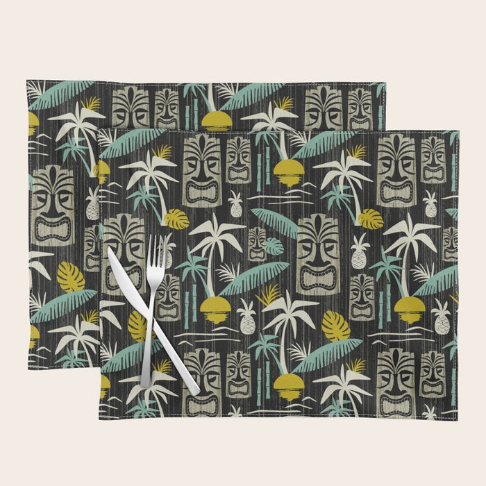 Island Tiki - Black Placemat Gallery Image 1