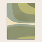 Retro Groove Minimalist Abstract in Olive Green Tones Notebook Gallery Image 4