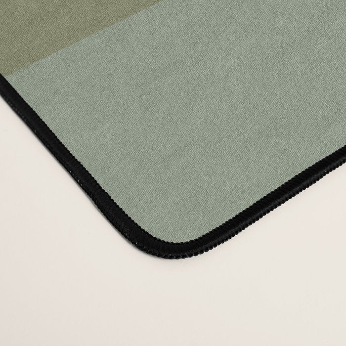 Retro Groove Minimalist Abstract in Olive Green Tones Desk Mat Gallery Image 4