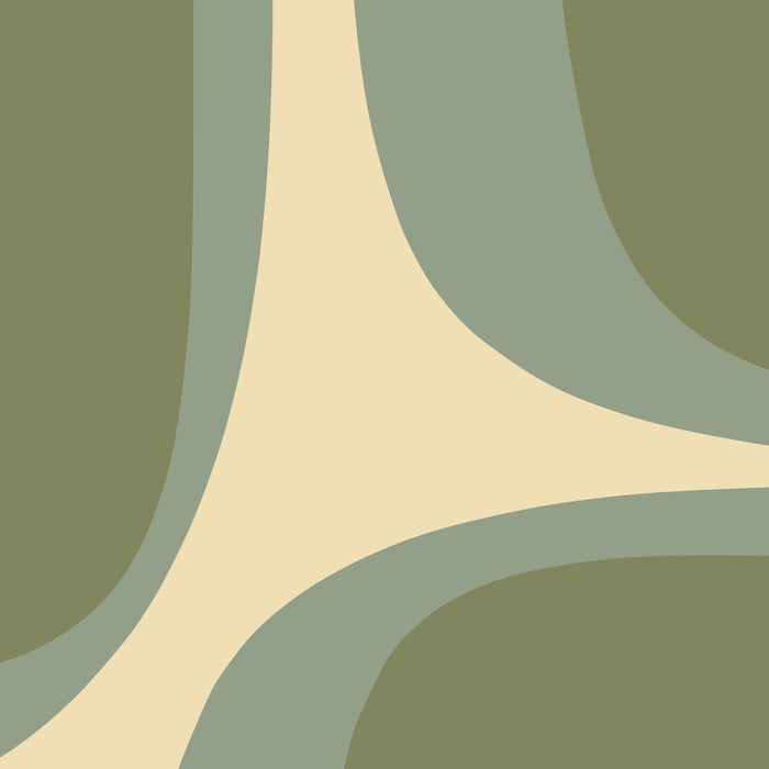 Retro Groove Minimalist Abstract in Olive Green Tones Coffee Mug Gallery Image 2