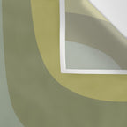 Retro Groove Minimalist Abstract in Olive Green Tones Wall Tapestry Gallery Image 3